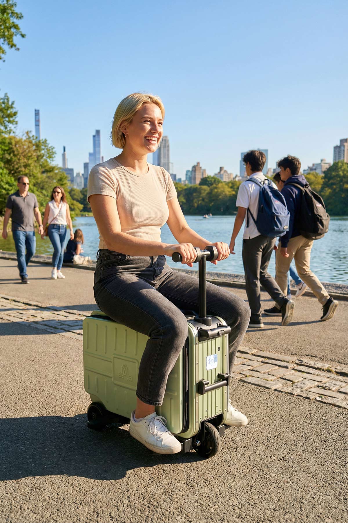 Electric luggage gives travelers a new way to move through every part of their journey.