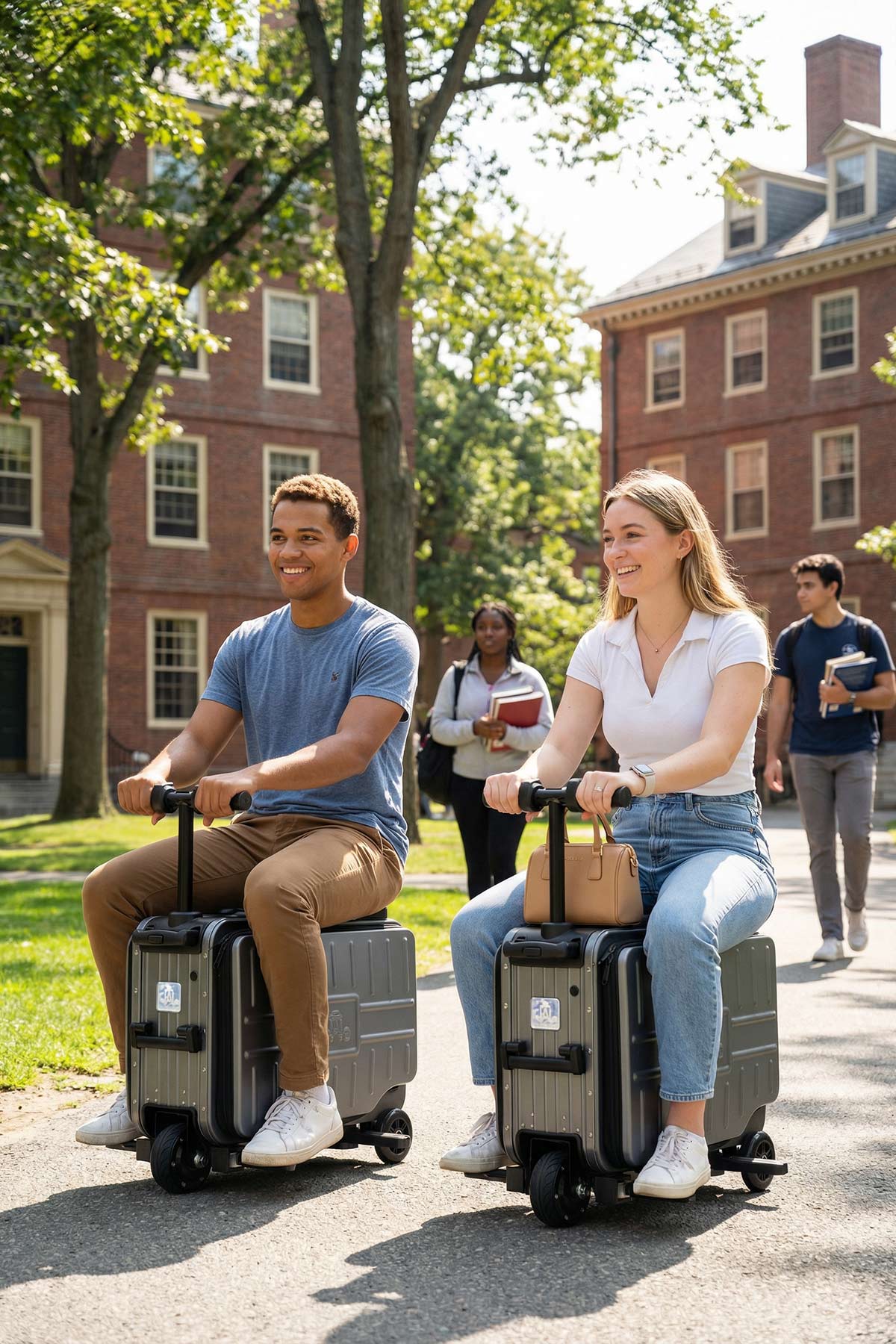 Elala Lite 1 Rideable Electric Scooter Luggage Grey