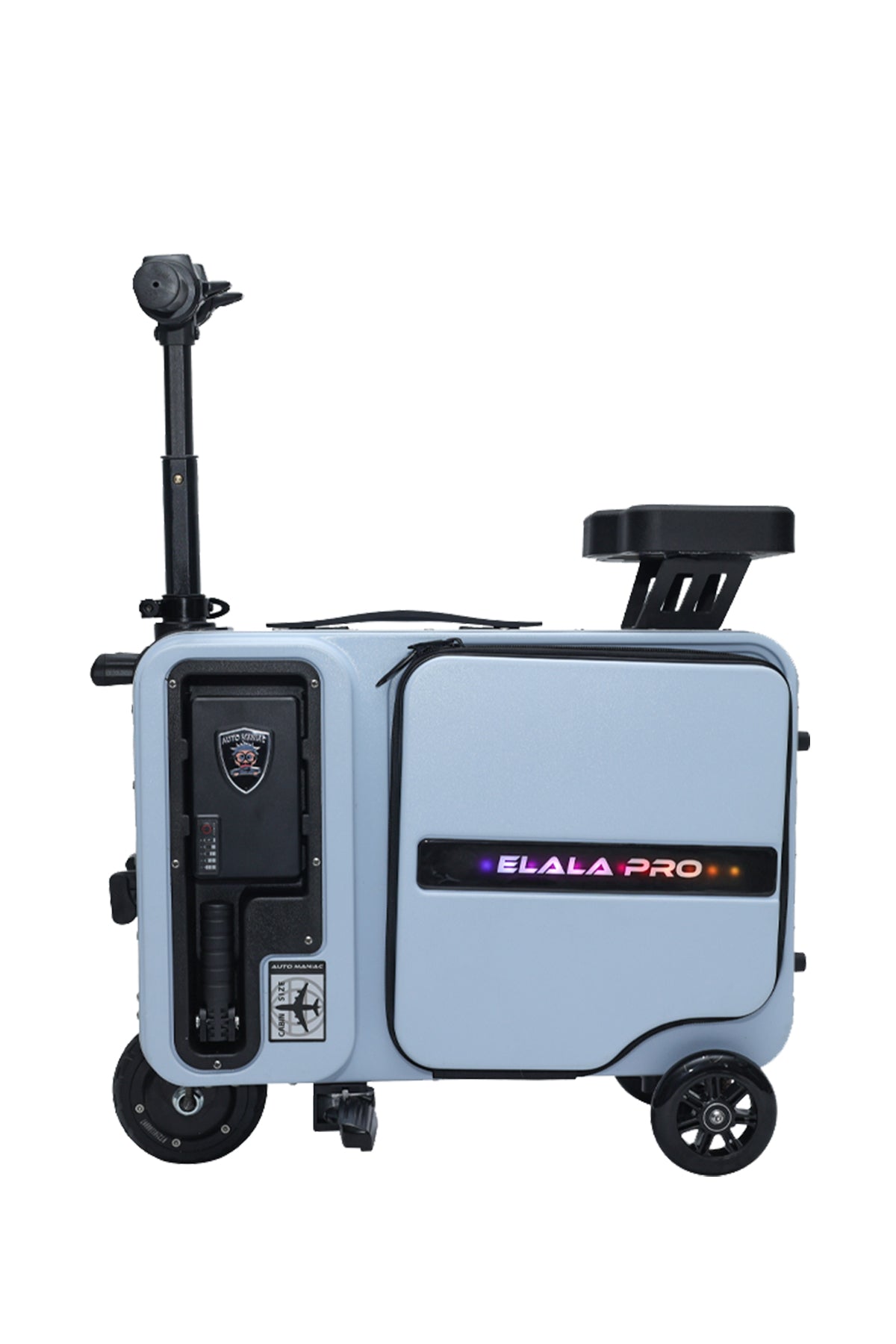 ELALA Pro Rideable Smart Luggage with Adjustable Comfort Seat Blue