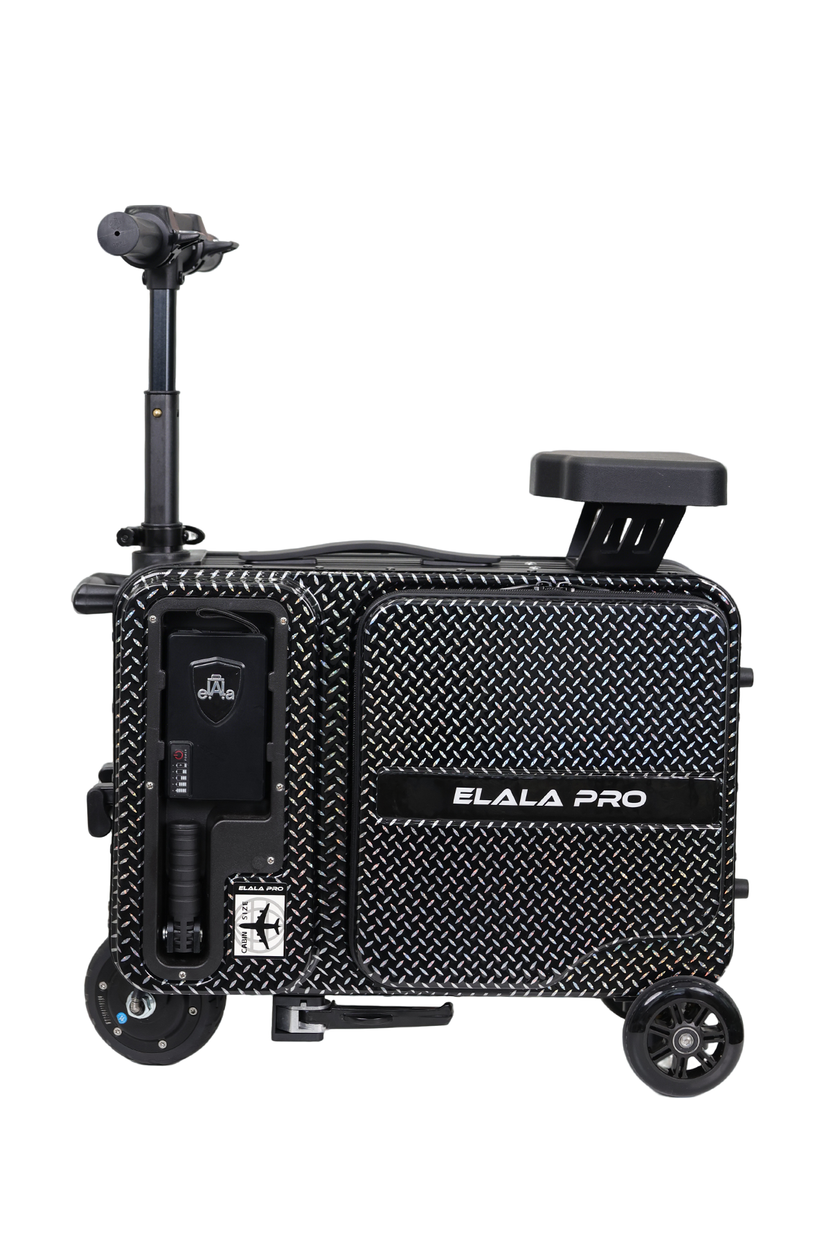 ELALA Pro Rideable Smart Luggage with Adjustable Comfort Seat Starry