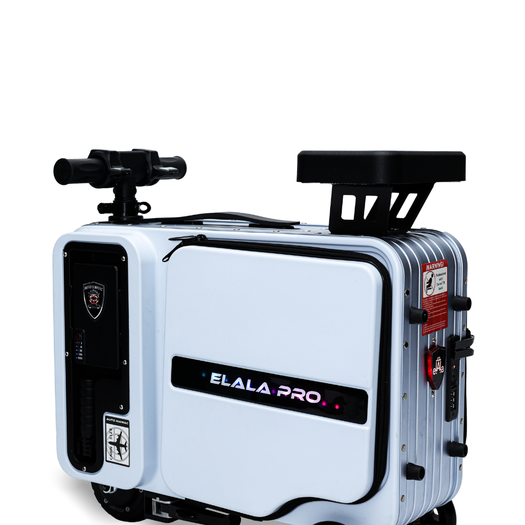 ELALA Pro Rideable Smart Luggage with Adjustable Comfort Seat Blue