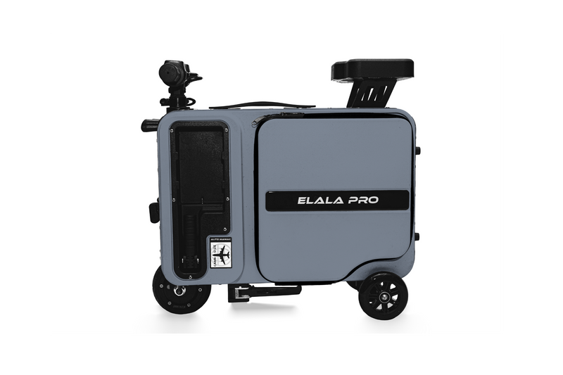 ELALA Pro Rideable Smart Luggage with Adjustable Comfort Seat Grey
