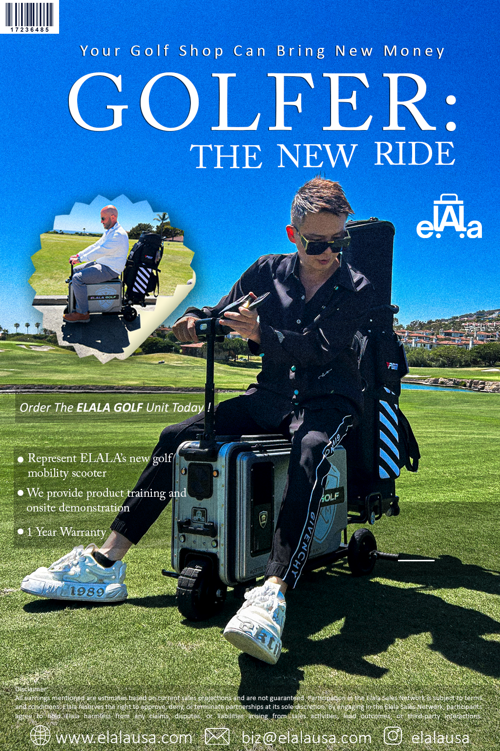 ELALA Golf E-scooter Luggage