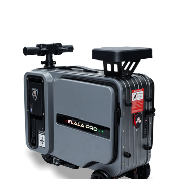 ELALA Pro Rideable Smart Luggage with Adjustable Comfort Seat Grey
