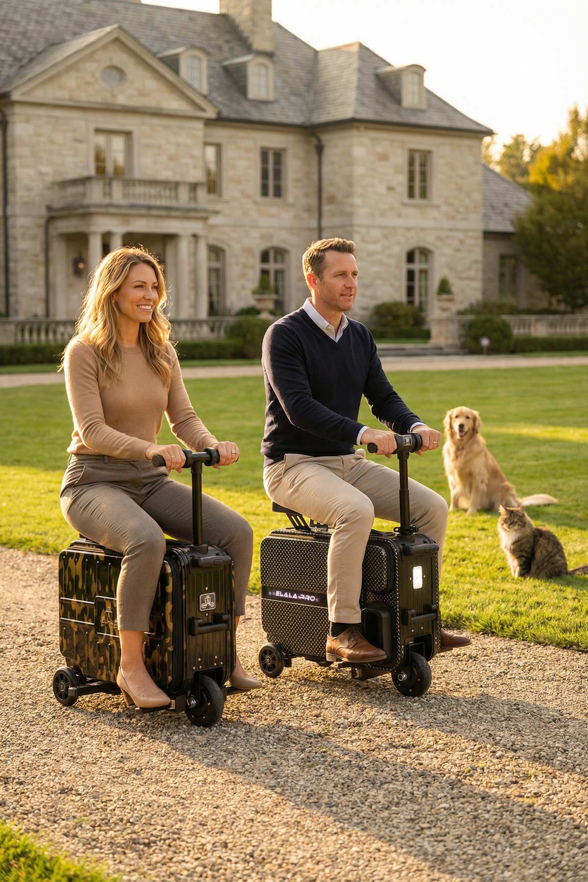 ELALA Lite Rideable Luggage | CAMO