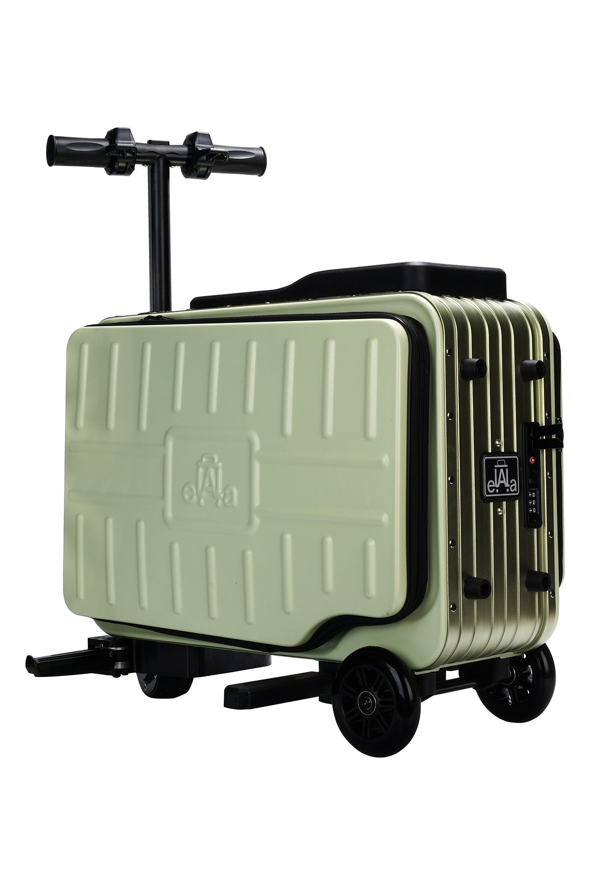 Elala Lite 1 Rideable Electric Scooter Luggage Green
