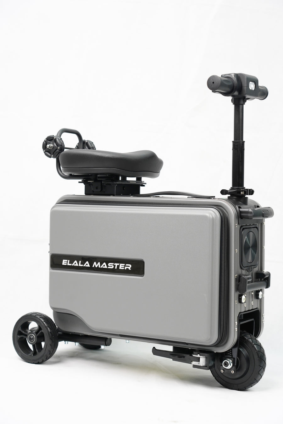 ELALA rideable suitcase shown as smart electric luggage